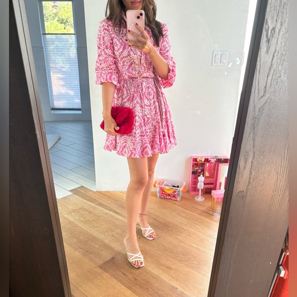 Zara pink printed Mini Dress - Picture 4 of 4